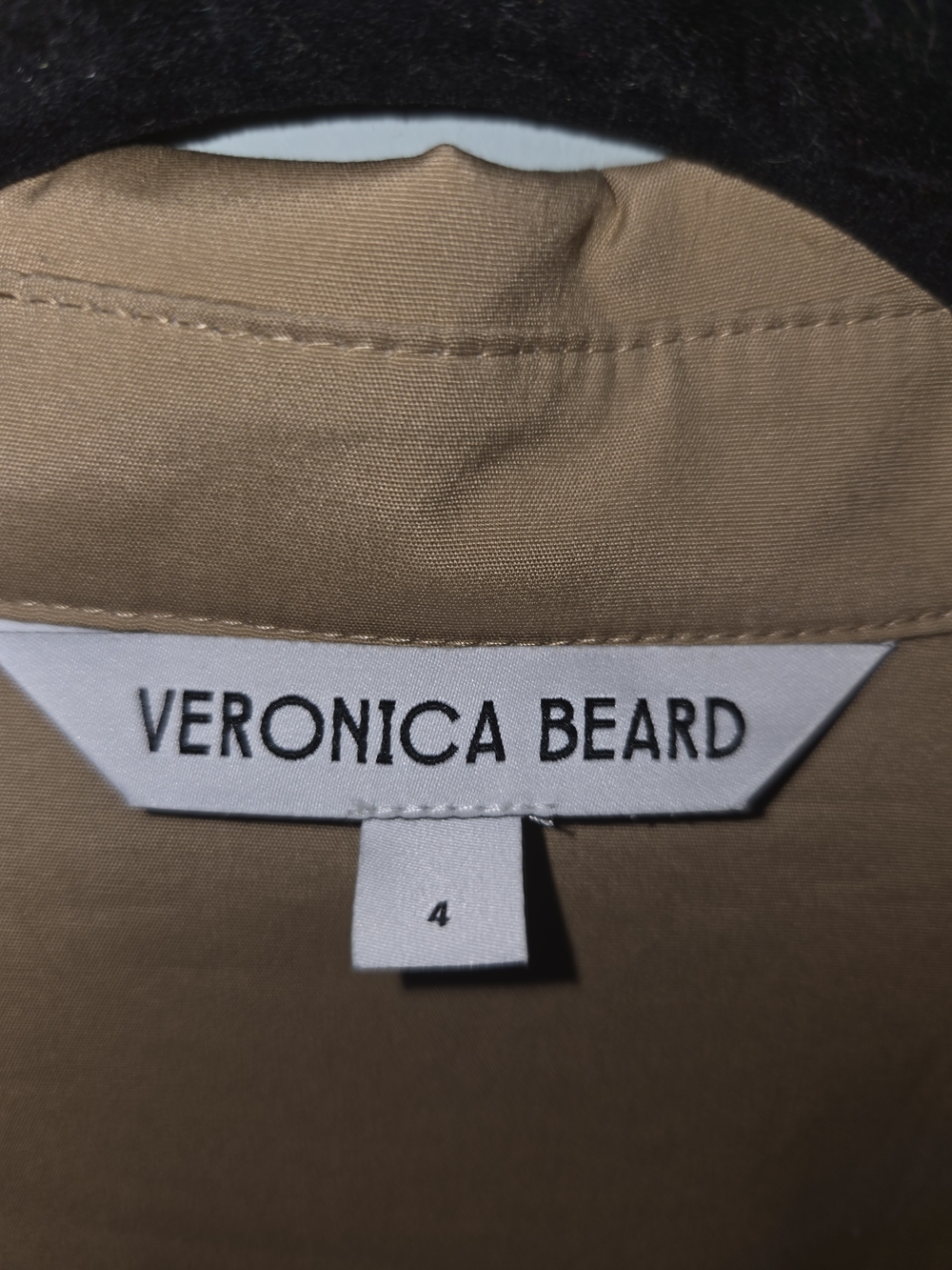 Veronica Beard Tan Collar Shirt - Neutral Beige - Picture 3 of 9